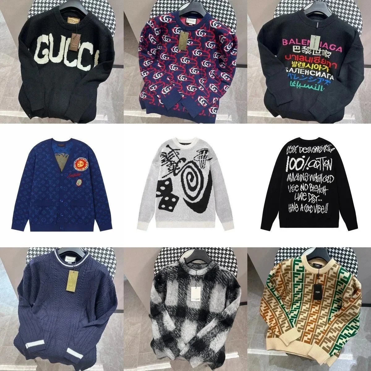 Gucci, Balenciaga, Louis Vuitton, Fendi Knit jumpers & Cardigans [40 styles], product listing image